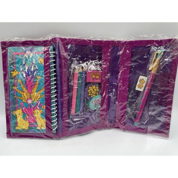 Rare Disney The Lion King Tri Fold Wallet Pumbaa & Timon Stationery Sealed - Picture 5 of 11